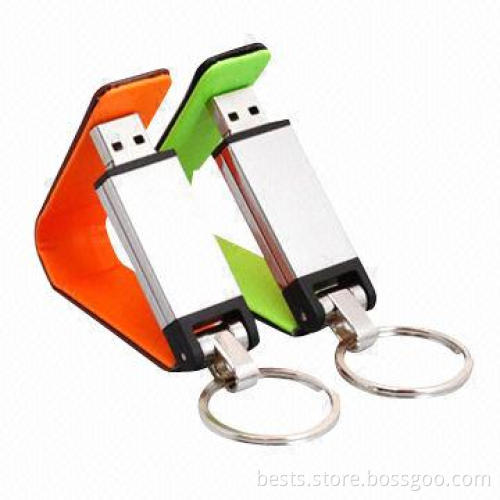 Leather USB Flash Drive with High-speed Transfer Rate, Customized Logos are Accepted